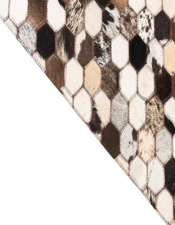 Detail image of  5' 1 x 8' Cowhide Leather Rug