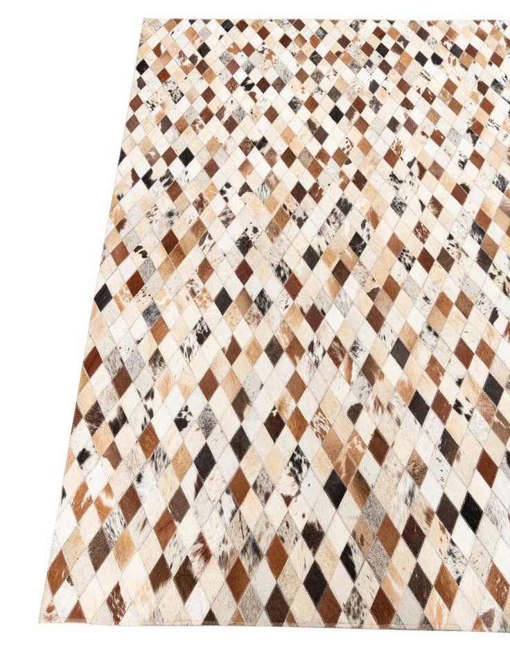 Detail image of  5' 1 x 8' Cowhide Leather Rug