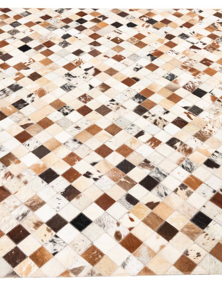 Detail image of  5' 1 x 8' Cowhide Leather Rug