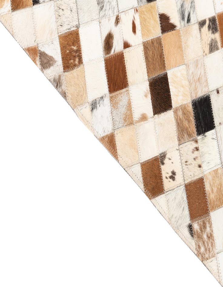 Detail image of  5' 1 x 8' Cowhide Leather Rug