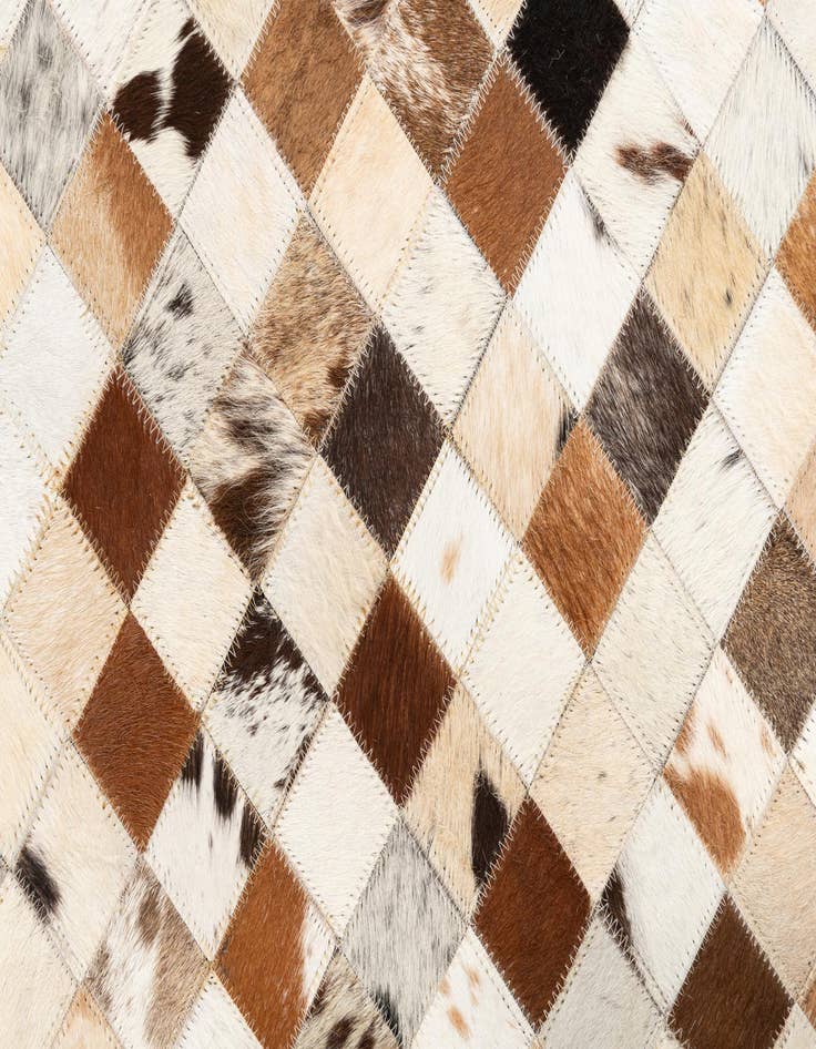 Detail image of  5' 1 x 8' Cowhide Leather Rug
