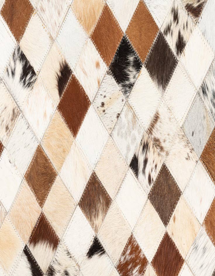 Detail image of  5' 1 x 8' Cowhide Leather Rug