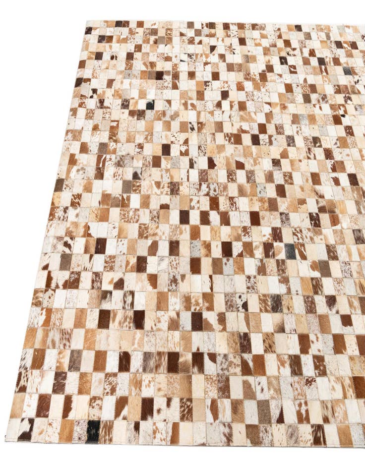 Detail image of  5' 1 x 8' Cowhide Leather Rug