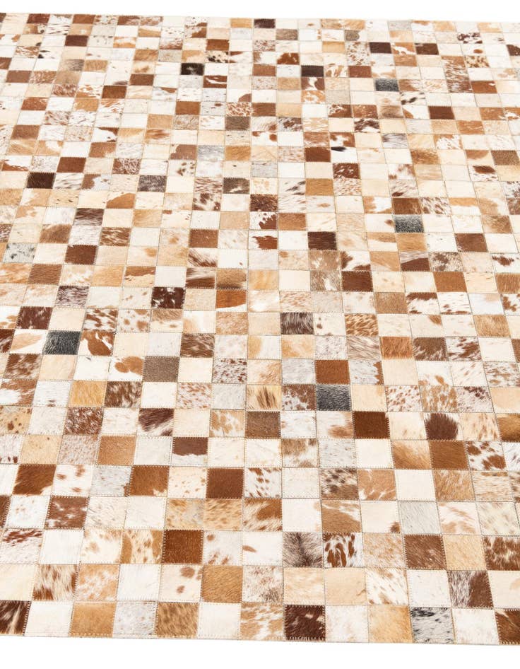 Detail image of  5' 1 x 8' Cowhide Leather Rug