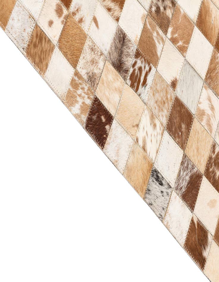 Detail image of  5' 1 x 8' Cowhide Leather Rug