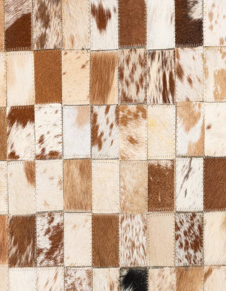 Detail image of  5' 1 x 8' Cowhide Leather Rug