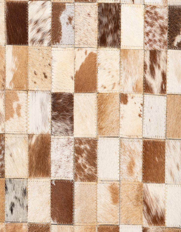 Detail image of  5' 1 x 8' Cowhide Leather Rug