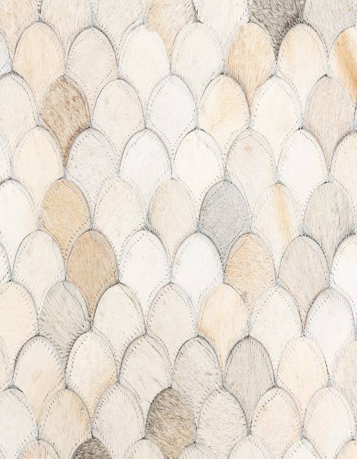 Detail image of  5' 1 x 8' Cowhide Leather Rug