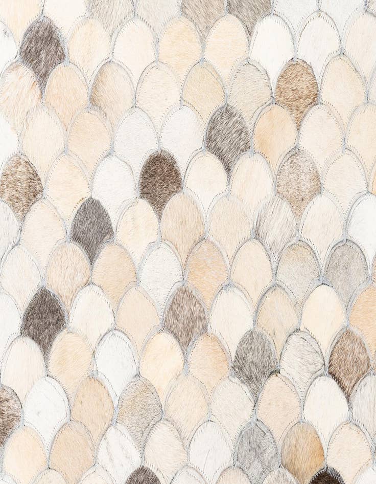 Detail image of  5' 1 x 8' Cowhide Leather Rug