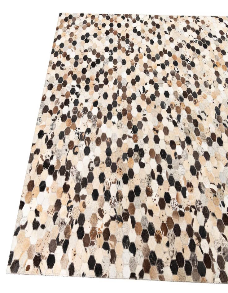 Detail image of  5' 1 x 7' 10 Cowhide Leather Rug