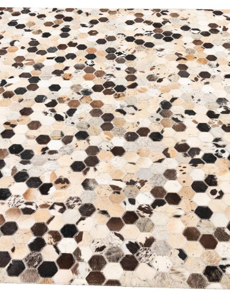 Detail image of  5' 1 x 7' 10 Cowhide Leather Rug