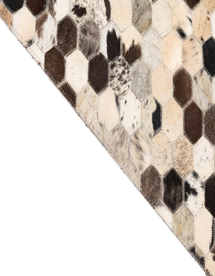 Detail image of  5' 1 x 7' 10 Cowhide Leather Rug
