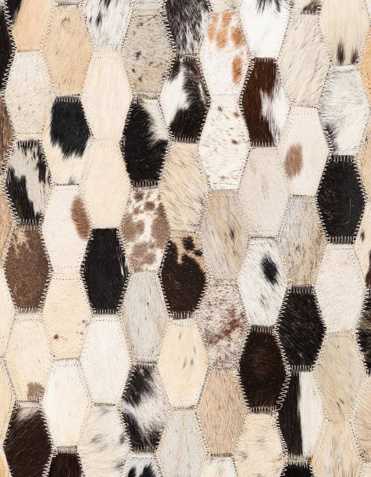 Detail image of  5' 1 x 7' 10 Cowhide Leather Rug