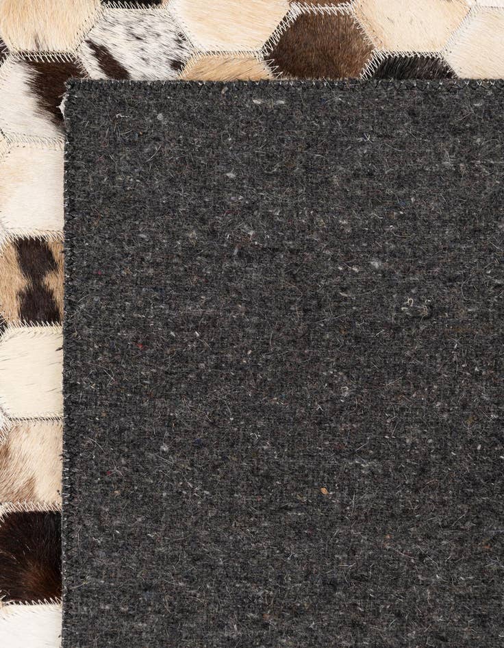 Detail image of  5' 1 x 7' 10 Cowhide Leather Rug