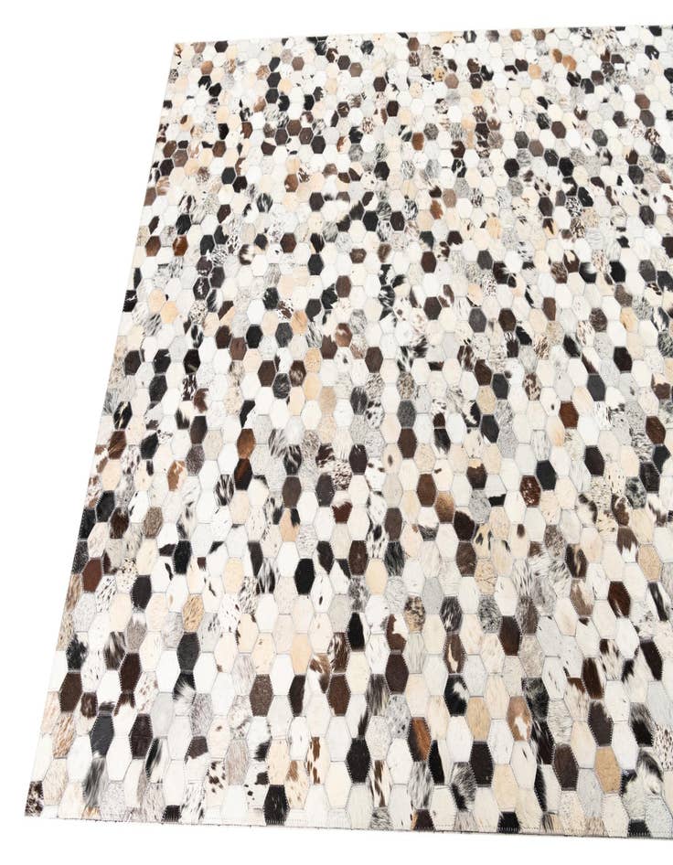 Detail image of  5' 1 x 8' Cowhide Leather Rug