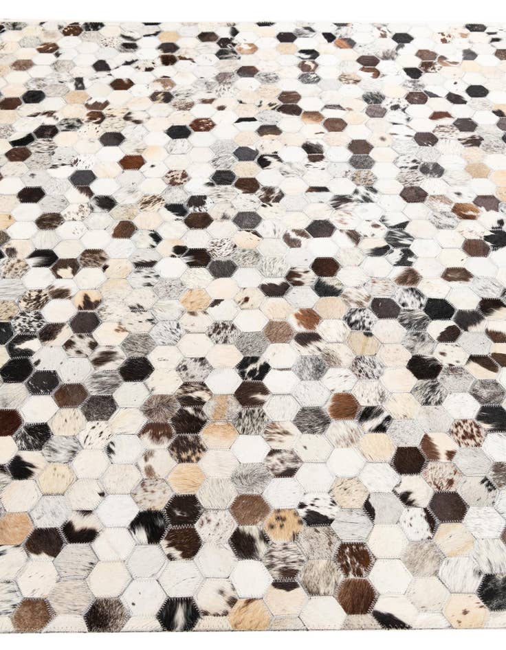 Detail image of  5' 1 x 8' Cowhide Leather Rug