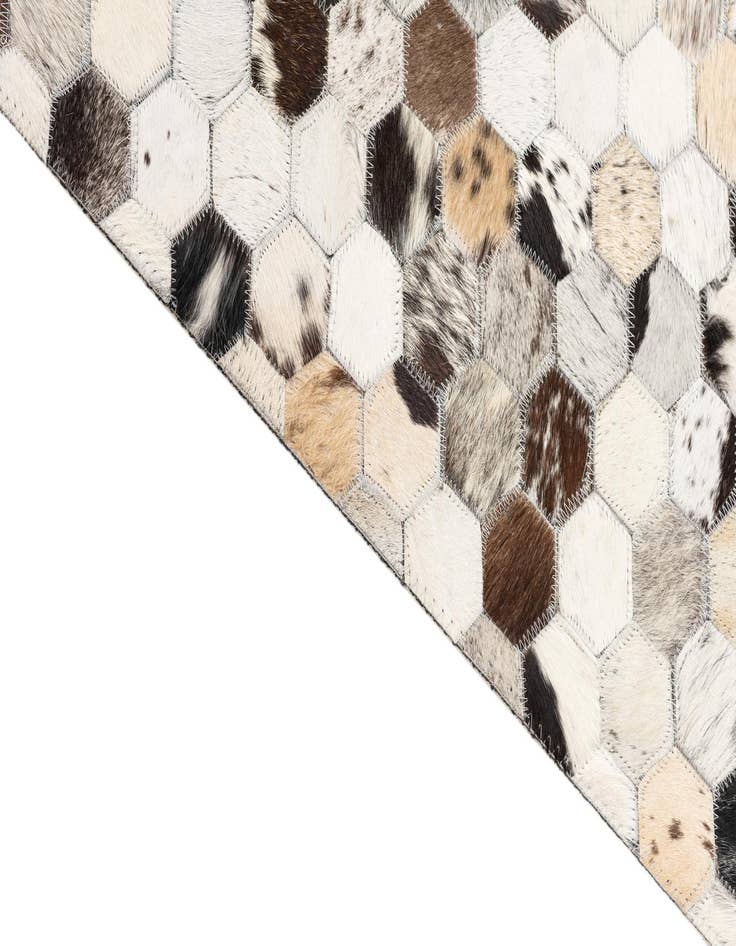 Detail image of  5' 1 x 8' Cowhide Leather Rug