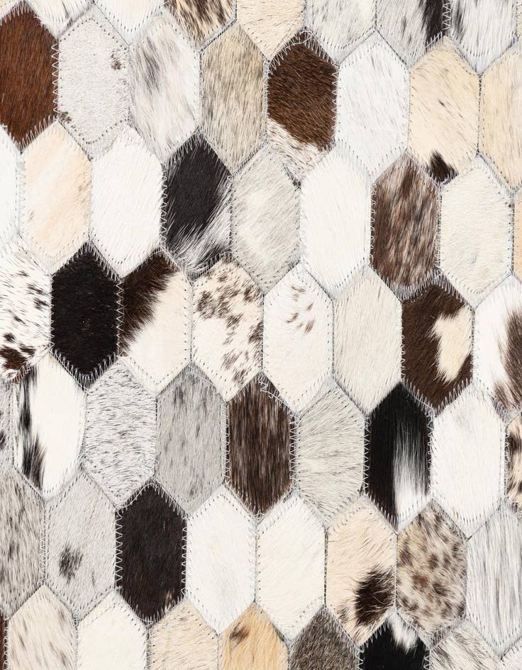 Detail image of  5' 1 x 8' Cowhide Leather Rug