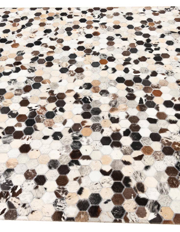 Detail image of  5' 1 x 8' Cowhide Leather Rug