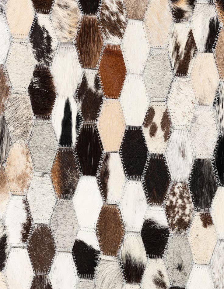 Detail image of  5' 1 x 8' Cowhide Leather Rug