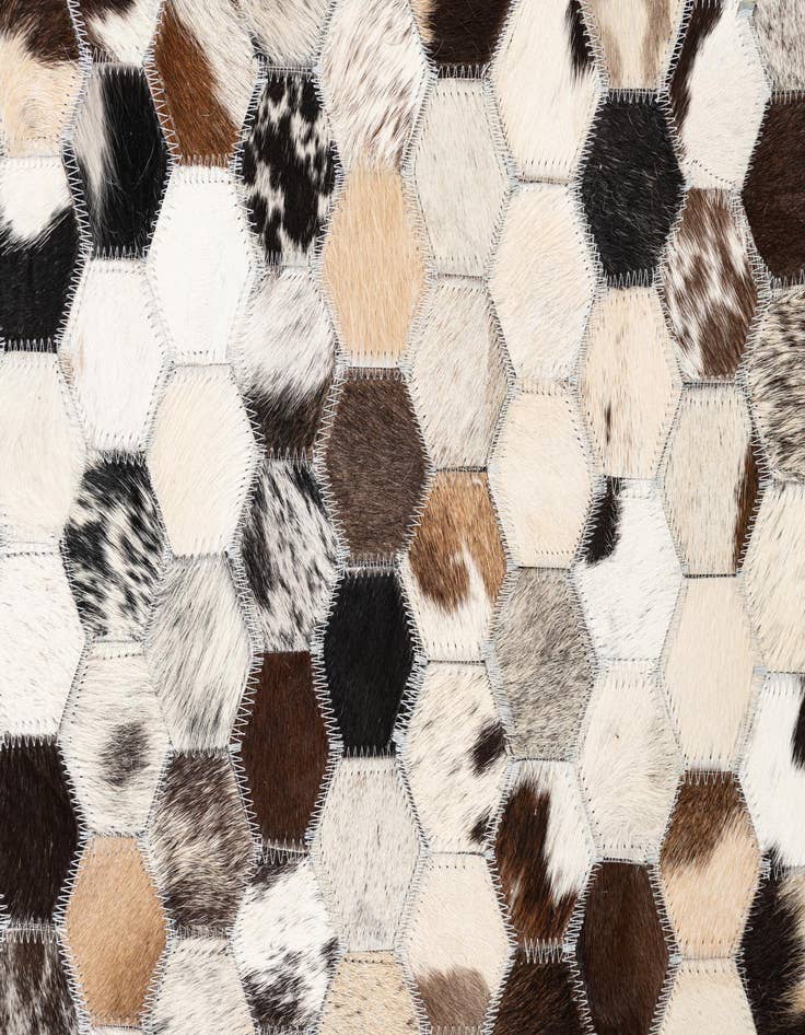 Detail image of  5' 1 x 8' Cowhide Leather Rug