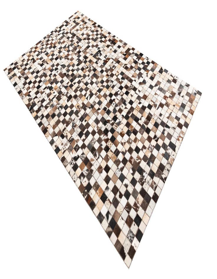 Detail image of  5' 1 x 8' 1 Cowhide Leather Rug
