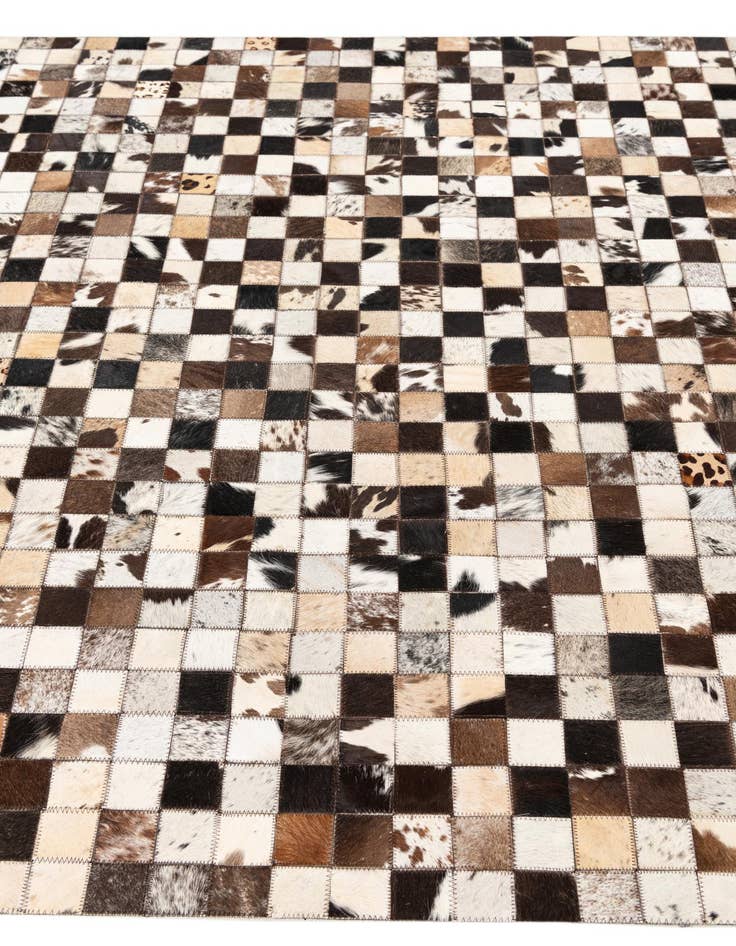 Detail image of  5' 1 x 8' 1 Cowhide Leather Rug