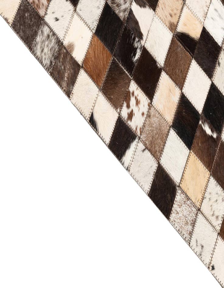 Detail image of  5' 1 x 8' 1 Cowhide Leather Rug