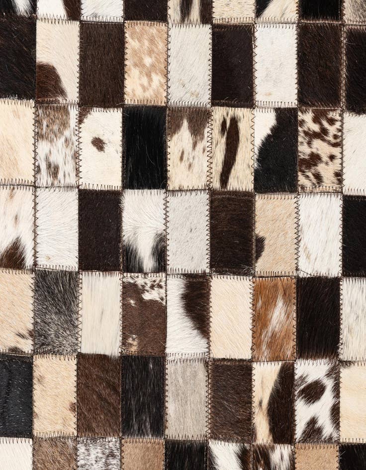 Detail image of  5' 1 x 8' 1 Cowhide Leather Rug