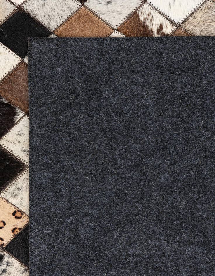 Detail image of  5' 1 x 8' 1 Cowhide Leather Rug