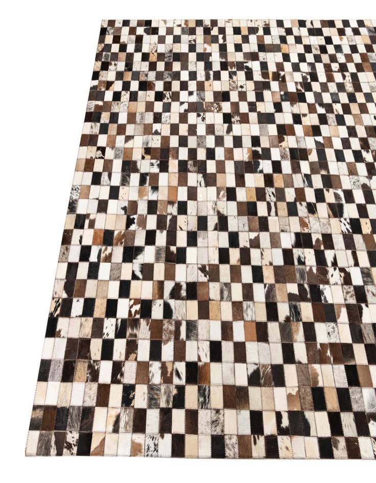 Detail image of  5' 1 x 8' 2 Cowhide Leather Rug