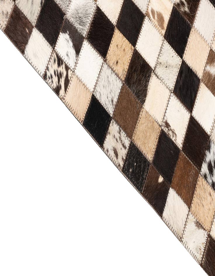 Detail image of  5' 1 x 8' 2 Cowhide Leather Rug