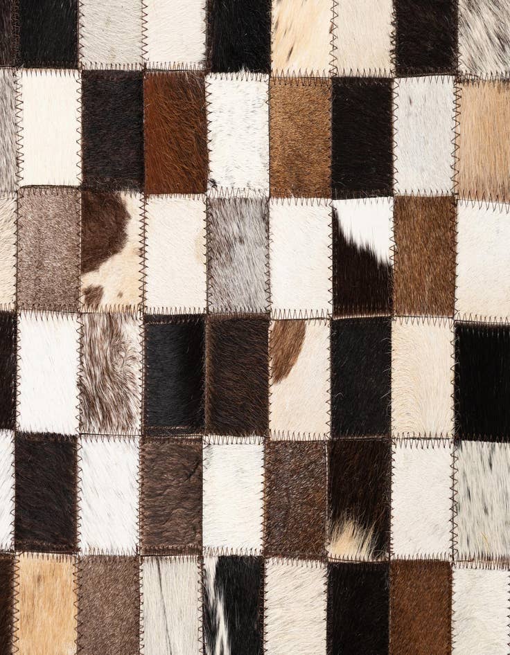 Detail image of  5' 1 x 8' 2 Cowhide Leather Rug
