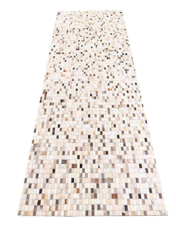 Detail image of  5' 1 x 8' 1 Cowhide Leather Rug