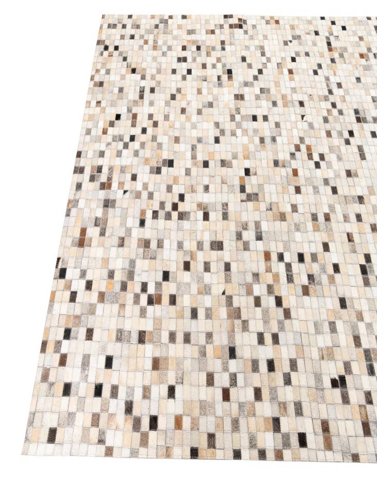 Detail image of  5' 1 x 8' 1 Cowhide Leather Rug