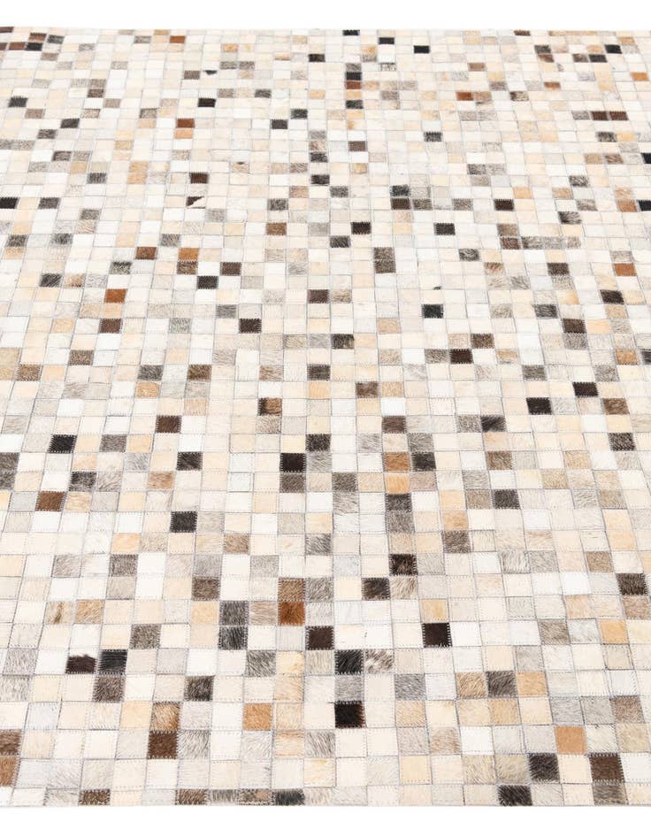 Detail image of  5' 1 x 8' 1 Cowhide Leather Rug