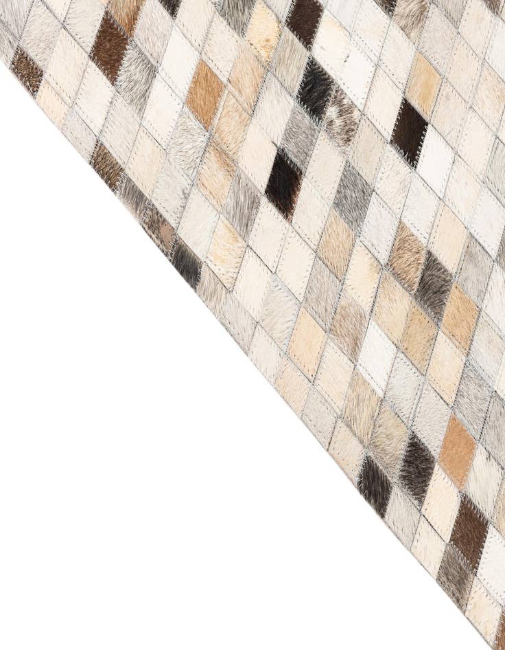Detail image of  5' 1 x 8' 1 Cowhide Leather Rug