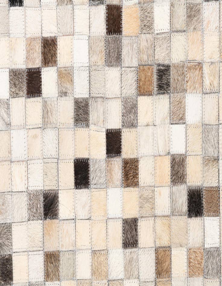 Detail image of  5' 1 x 8' 1 Cowhide Leather Rug