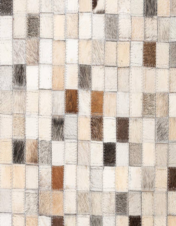 Detail image of  5' 1 x 8' 1 Cowhide Leather Rug