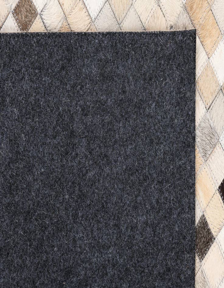 Detail image of  5' 1 x 8' 1 Cowhide Leather Rug