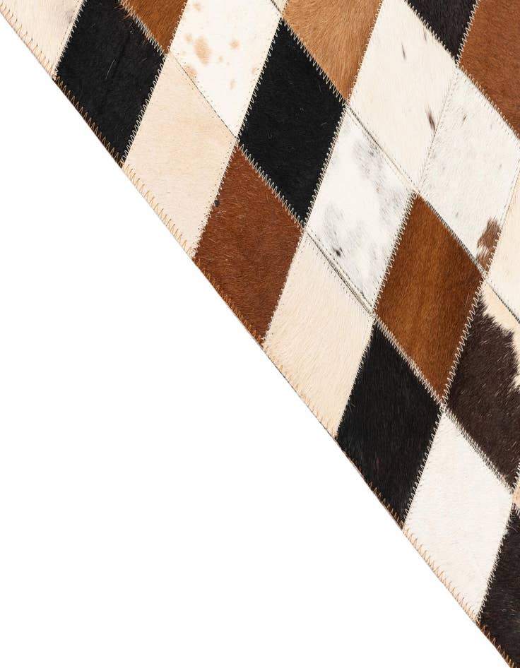 Detail image of  5' 1 x 8' Cowhide Leather Rug