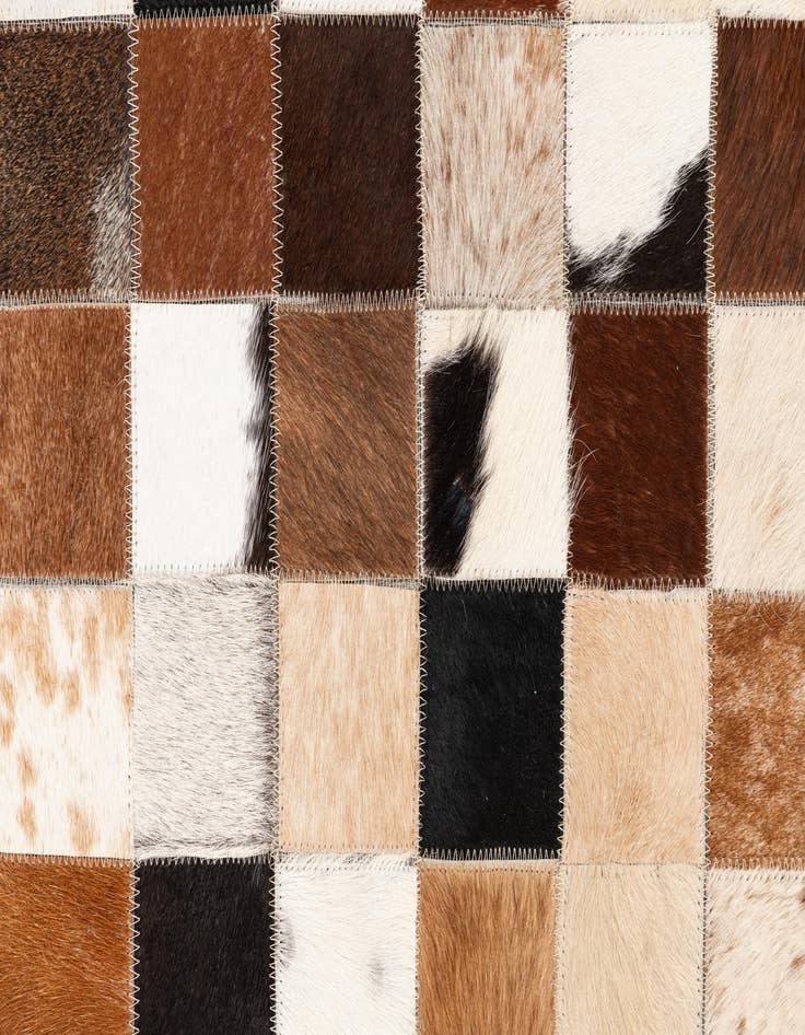 Detail image of  5' 1 x 8' Cowhide Leather Rug