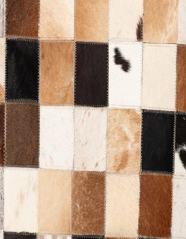 Detail image of  5' 1 x 8' Cowhide Leather Rug