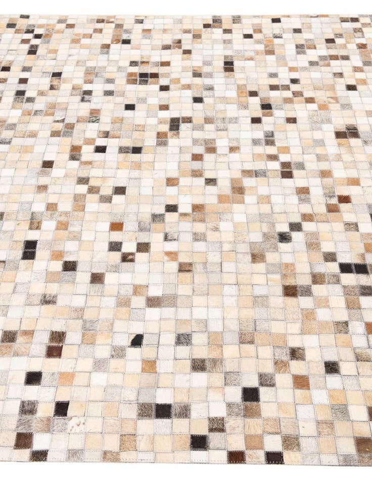 Detail image of  5' 2 x 8' 3 Cowhide Leather Rug