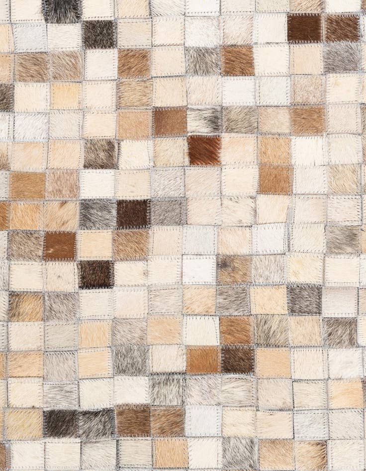 Detail image of  5' 2 x 8' 3 Cowhide Leather Rug