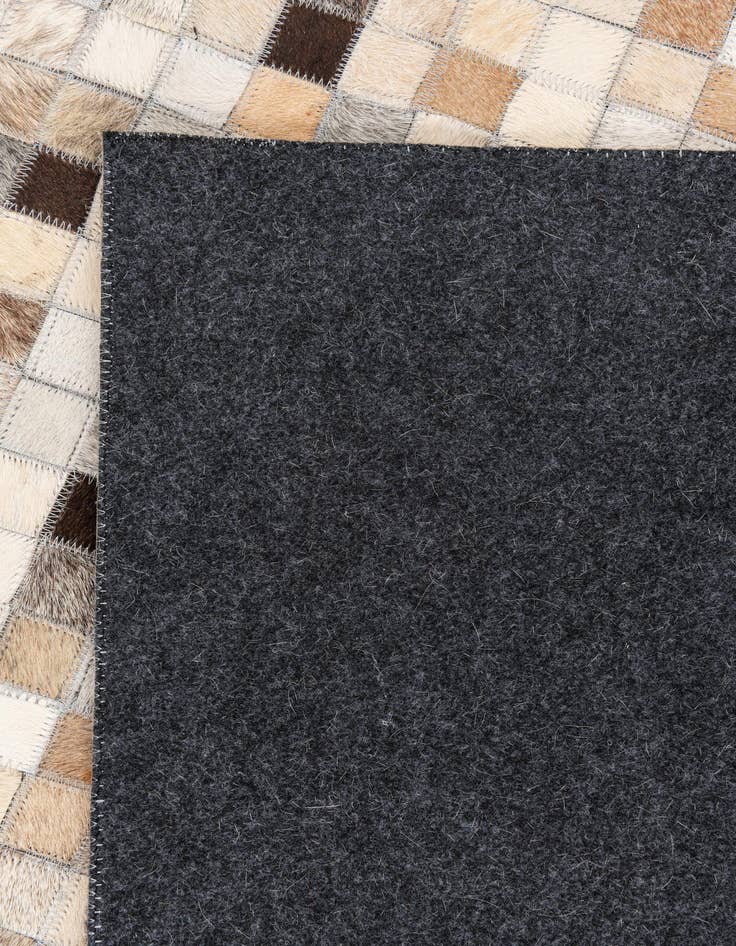 Detail image of  5' 2 x 8' 3 Cowhide Leather Rug