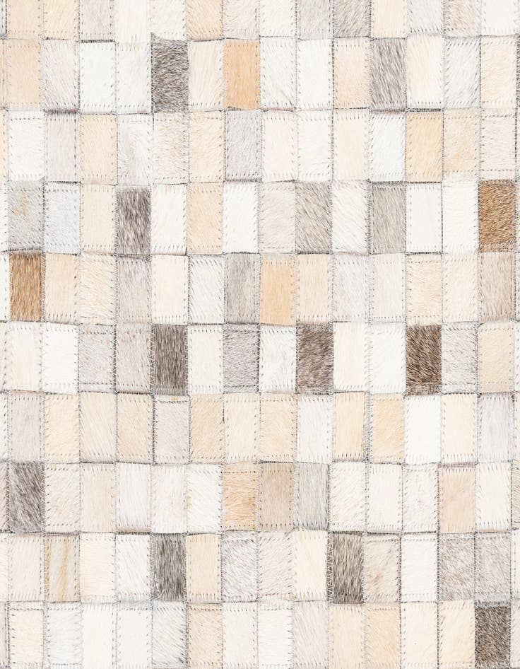 Detail image of  5' 1 x 8' Cowhide Leather Rug