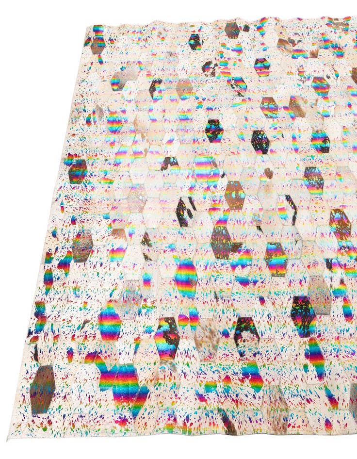 Detail image of  5' x 7' 10 Cowhide Leather Rug