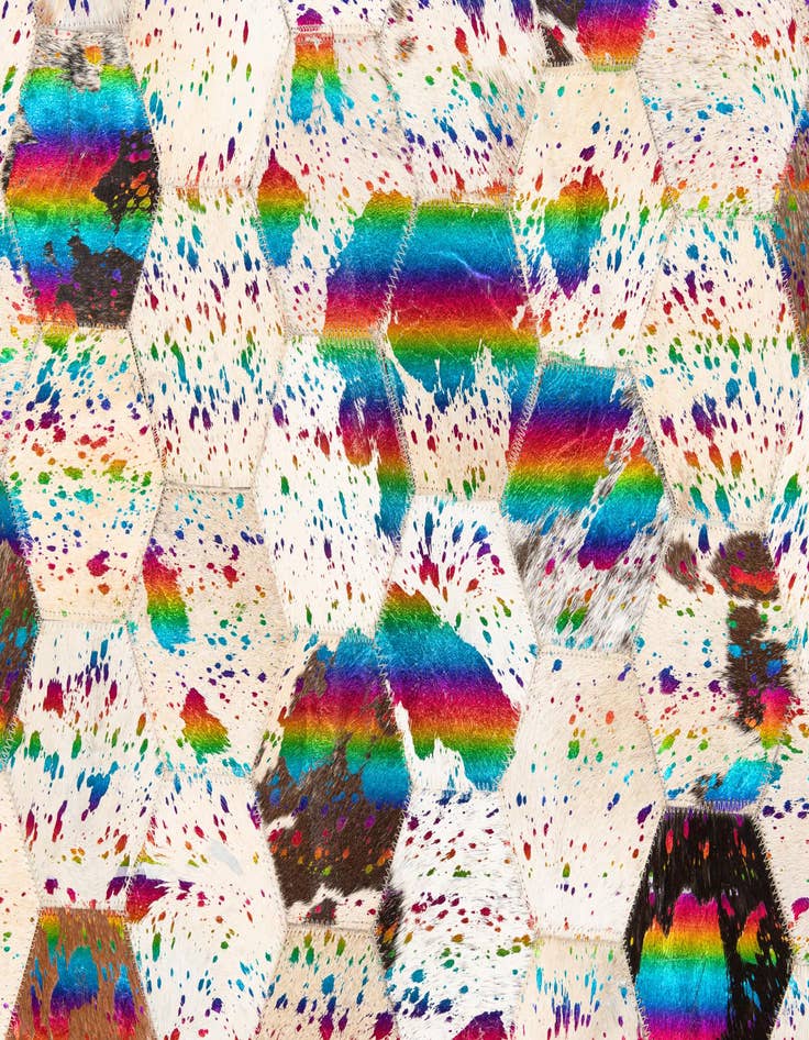 Detail image of  5' x 7' 10 Cowhide Leather Rug