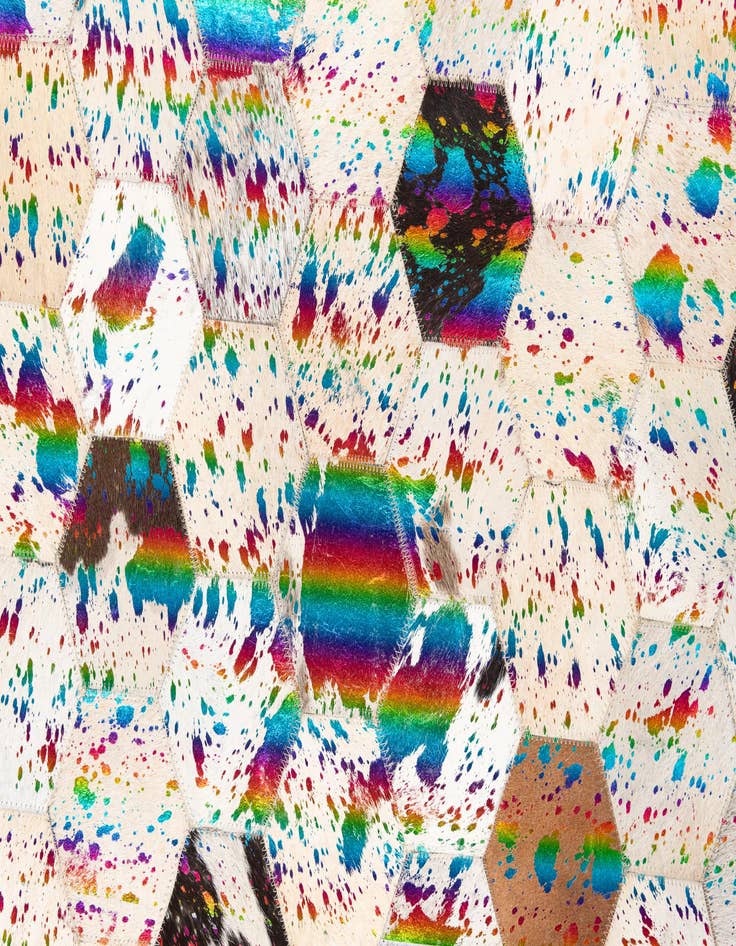 Detail image of  5' x 7' 10 Cowhide Leather Rug